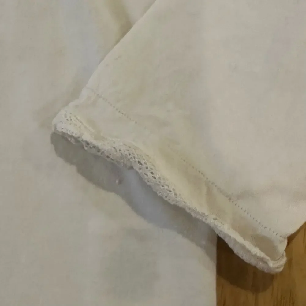 Ralph Lauren Cream Top sz 24m Peter pan collar top Long Sleeve Shirt